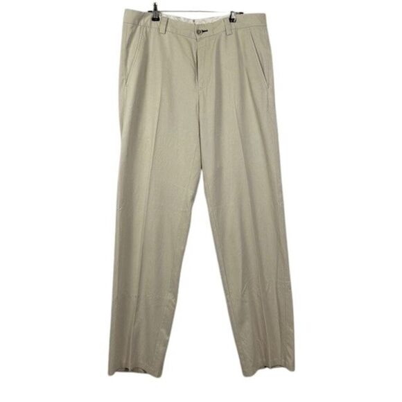 Tommy Bahama Silk Blend Trousers Light Slacks Vacation Pants Beige Men's Size 32 - Picture 1 of 10